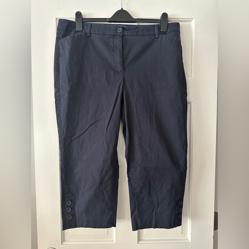 Talbots The Perfect Crop Pants in Navy Blue